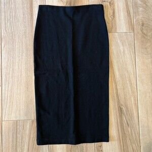 Sanctuary Skirt Womens XS Black Solid Pull-On Stretch Pencil Midi Workwear